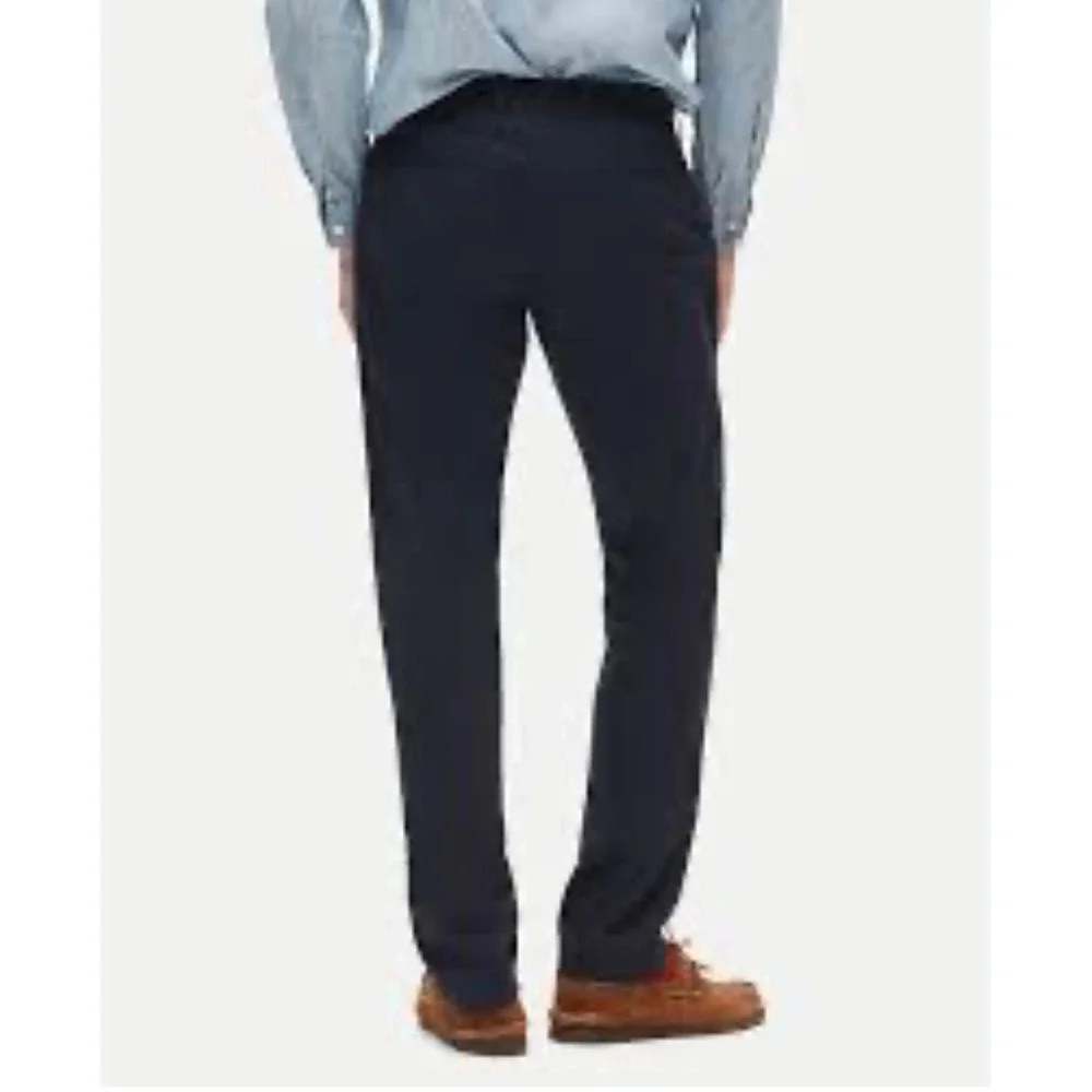 J.Crew Stretch Chino Pants Mens 34x34 Navy Blue Cotton Blend Casual Trousers